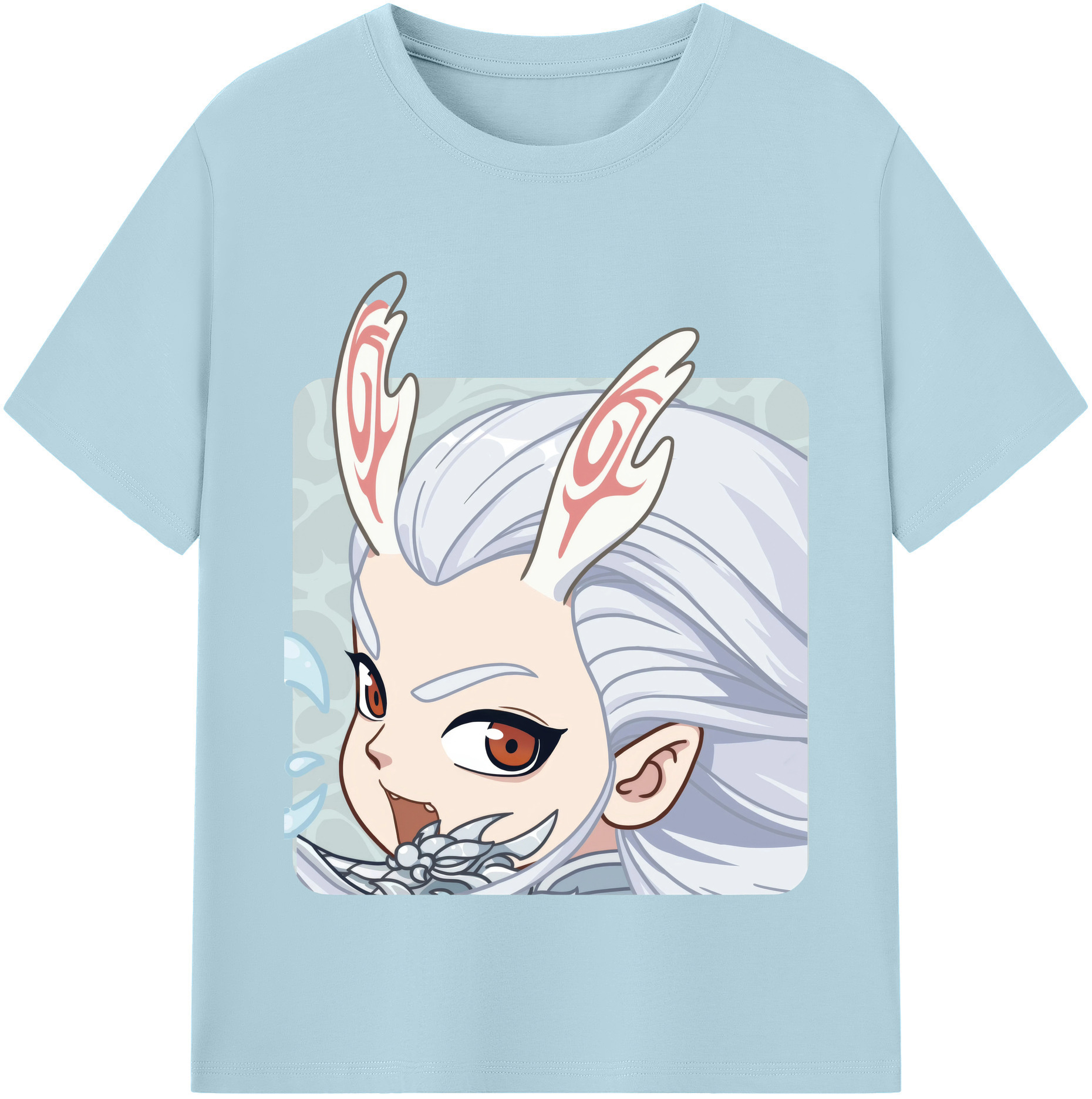 （画像用） Ne Zha 2 ナタ 魔童の大暴れ 綿100％半袖Tシャツ（フロントプリント）